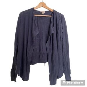 MEDIUM ANN TAYLOR LOFT NAVY BLUE Open Front CARDIGAN